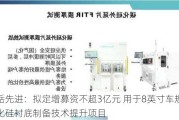 天岳先进：拟定增募资不超3亿元 用于8英寸车规级碳化硅衬底制备技术提升项目