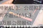 神驰机电：公司拟回购不超过615.38万股公司股份