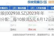 鹏鼎控股(002938.SZ)2023年年度利润分配：每10股派5元 6月12日股权登记