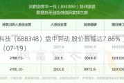 昱能科技（688348）盘中异动 股价振幅达7.86%  上涨6.74%（07-19）