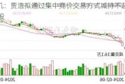 郑煤机：贾浩拟通过集中竞价交易方式减持不超过约61万股