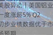 美股异动｜美国铝业一度涨超5% Q2初步业绩数据优于市场预期