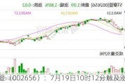 ST摩登（002656）：7月19日10时12分触及涨停板