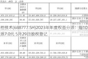 中控技术(688777.SH)2023年年度权益分派：每10股派7.0元 5月29日股权登记