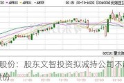 红豆股份：股东文智投资拟减持公司不超1.5%股份