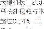 天禄科技：股东马长建拟减持不超过0.54%股份