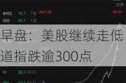 早盘：美股继续走低 道指跌逾300点