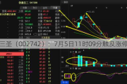 ST三圣（002742）：7月5日11时09分触及涨停板