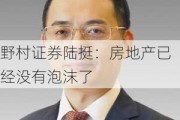 野村证券陆挺：房地产已经没有泡沫了