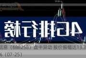 卓易信息（688258）盘中异动 股价振幅达13.35%  上涨8.88%（07-25）