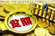 中金公司：沪深 300 连 9 阳，后市无需悲