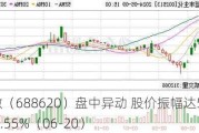 安凯微（688620）盘中异动 股价振幅达5.52%  上涨6.55%（06-20）