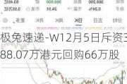 极兔速递-W12月5日斥资388.07万港元回购66万股