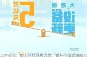 上市公司：加大分红派息力度，提升价值实现能力