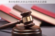 贵州检察机关依法对陈丽萍决定逮捕