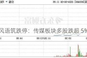 风语筑跌停：传媒板块多股跌超 5%