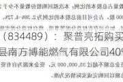 安瑞升（834489）：聚普亮拓购买公司持有的利辛县南方博能燃气有限公司40%股权