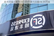 顺丰同城：耗资193.83万港元回购16.34万股