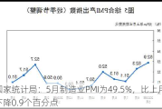 国家统计局：5月制造业PMI为49.5%，比上月下降0.9个百分点