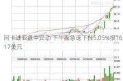 阿卡迪亚盘中异动 下午盘急速下挫5.05%报16.17美元