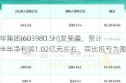 吉华集团(603980.SH)发预盈，预计上半年净利润1.02亿元左右，同比扭亏为盈