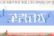 百心安-B盘中异动 急速上涨5.08%报2.091港元