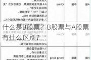 什么是B股票？B股票与A股票有什么区别？