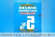 宏观指标稳中有进 上半年我国GDP同比增长5%