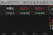 6月18日截至9时51分，南向资金净买额达10亿港元