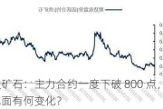 铁矿石：主力合约一度下破 800 点，基本面有何变化？