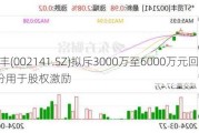 *ST贤丰(002141.SZ)拟斥3000万至6000万元回购股份用于股权激励