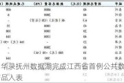 易华录抚州数据湖完成江西省首例公共数据产品入表