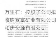 万里石：控股子公司拟收购赛富矿业有限公司和唐***有限公司