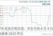 PTA 现货价格回调：华东市场 6 月 4 日商谈参考 5920 附近