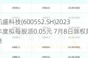 凯盛科技(600552.SH)2023年度拟每股派0.05元 7月8日除权除息