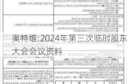 奥特维:2024年第三次临时股东大会会议资料