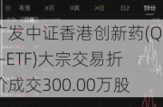 广发中证香港创新药(QDII-ETF)大宗交易折价成交300.00万股