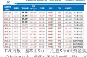 PVC周报：基本面"让位"资金,期价拉涨400点，现货难跟基差大幅走弱(5.24)