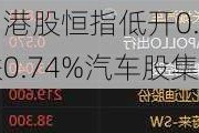 快讯：港股恒指低开0.37% 科指跌0.74%汽车股集体回调