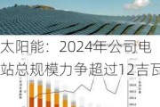 太阳能：2024年公司电站总规模力争超过12吉瓦