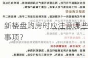 新楼盘购房时应注意哪些事项？