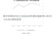 镇洋发展(603213.SH)2023年度拟每股派0.282元 5月28日除权除息