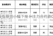 股指期货小幅下挫 IH主力合约跌0.96%