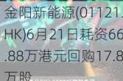 金阳新能源(01121.HK)6月21日耗资66.88万港元回购17.8万股