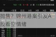 抛售？锦州港案引发A股看空情绪