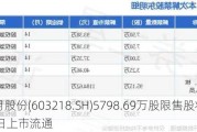 日月股份(603218.SH)5798.69万股限售股将于6月11日上市流通