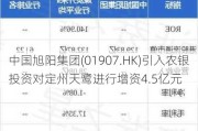 中国旭阳集团(01907.HK)引入农银投资对定州天鹭进行增资4.5亿元