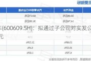 ***汽车(600609.SH)：拟通过子公司对实发公司投资4185万元