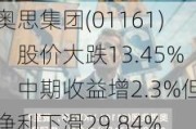 奥思集团(01161)：股价大跌13.45%，中期收益增2.3%但净利下滑29.84%