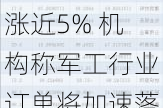 中航科工早盘涨近5% 机构称军工行业订单将加速落地